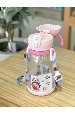 Garrafa Rosa de Plástico 