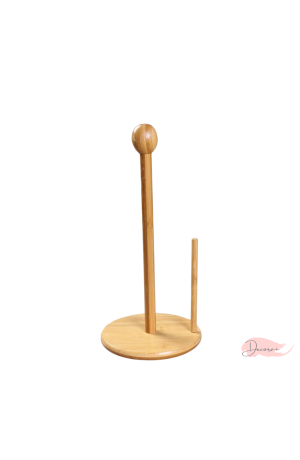 Porta Papel Toalha de Bambu