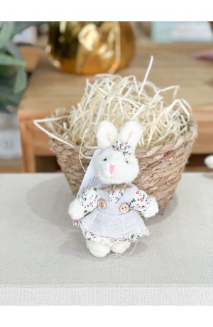Enfeite Coelha com roupinha 13cm