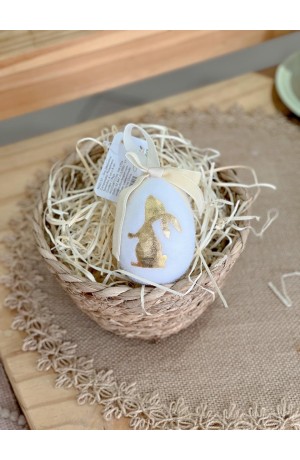 Enfeite Ovo de Páscoa Amarelo 8cm