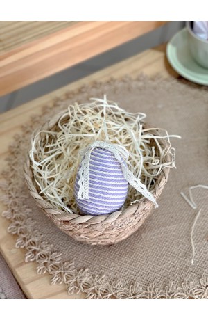 Enfeite Ovo de Páscoa Roxa 8cm