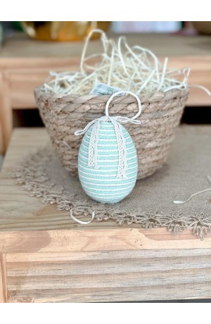 Enfeite Ovo de Páscoa Verde Claro 8cm