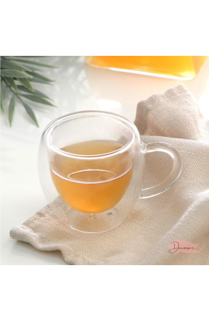 Kit com 2 Xicaras de Vidro Parede Dupla Doppio 80ml