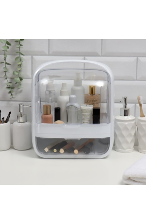 Organizador Branco De Maquiagem Cápsula com Gavetas