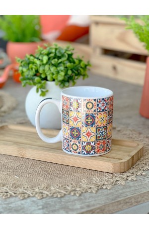 Caneca de Cerâmica Azulejo Português 330ml  - Mod. 2