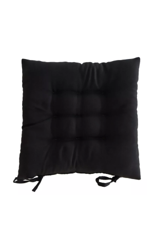 Almofada de Assento Preto 40x40cm