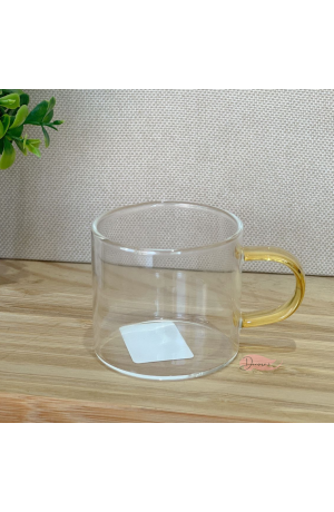 Canecas de Vidro Borossilicato com Alça Ambar 80ml