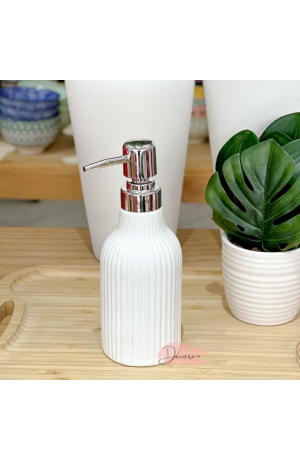 Porta Sabonete Liquido de Porcelana - Branco 350ml