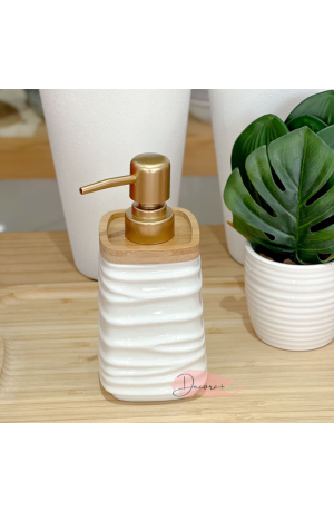 Porta Sabonete Liquido Branco de Porcelana - 400ml