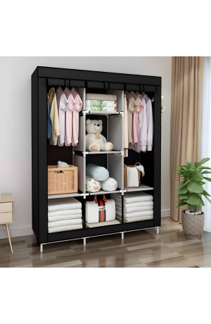 Guarda Roupas Preto Desmotavel Mobilis - 130cm X 45cm X 170cm