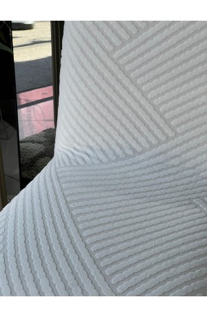 Capa de Cadeira Creme Linhas