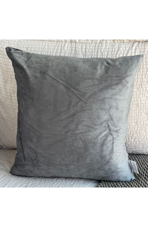 Capa de Almofada Cinza Veludo  -  44cm X 44cm