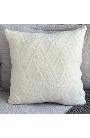 Capa de Almofada Creme Losangos  -  44cm X 44cm