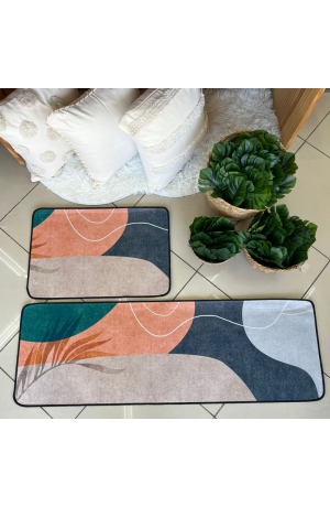 Kit Passadeira / Tapete de Cozinha 2 Peças - Mod.4