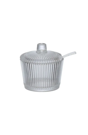 Açucareiro com Colher Graffiato em Vidro 200ml