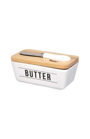  Manteigueira de Porcelana Manhattan Branca 400ml