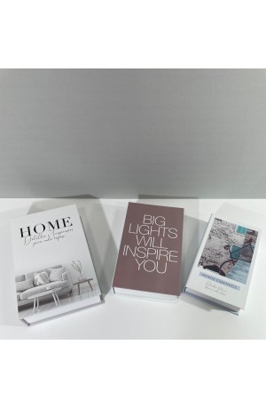 Caixa LIvro Decorativa c/3pçs - Home