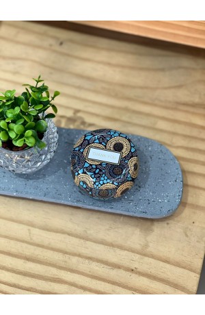 Vela Branca Perfumada de Metal - Mandala 5cm X 7cm / Mod - 4