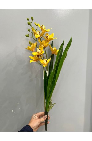 Orquidea Amarela c/ Folhagem (Artificial)