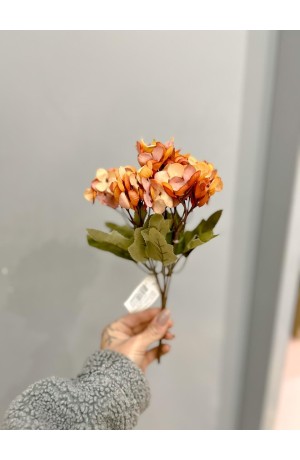 Mini Buquê de Hortênsia Laranja - 30cm (Artificial )