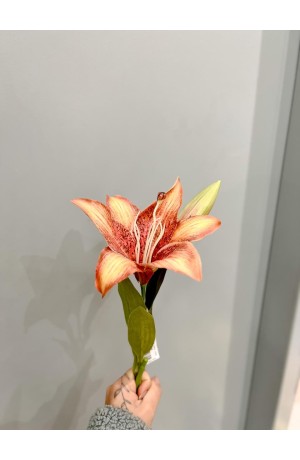 Flor de Lirio Laranja - 52cm ( Artificial )