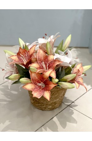 Flor de Lirio Branca - 52cm ( Artificial )