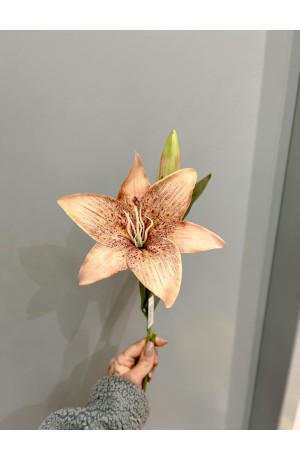 Flor de Lirio Salmão - 52cm ( Artificial )