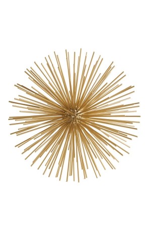 Escultura Ouriço de Metal Dourada - 20cm x 20cm