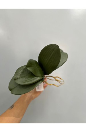 Folha de Orquidea Phalaenopsis  27cm ( Artificial )