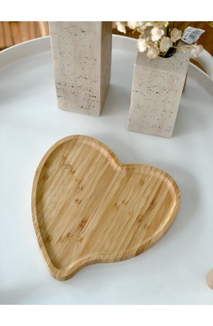Petisqueira Coração de Bambu - 19,5cm X 19,5cm