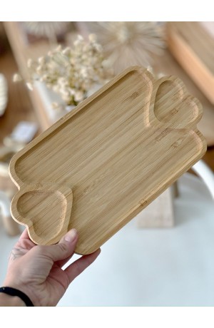 Petisqueira Coração de Bambu - 27,5cm X 14,5cm X 1,5cm