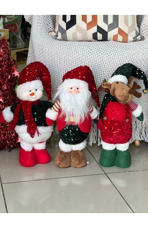 Boneco Papai Noel de Natal com Sino no Gorro Mod 2