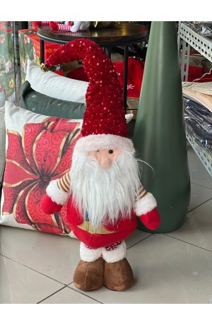 Enfeite Papai Noel de Natal com pernas extensiveis