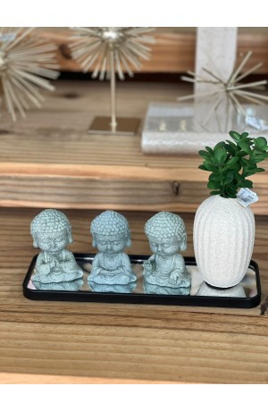 Bandeja Espelhada Retangular de Plástico - Preta 29,5cm X 9,8cm