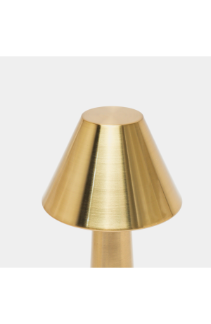 Luminária Cone de Led  Dourada Recarregavel c/ Cabo Usb  - Touch Screen