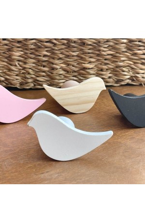 Gancho Branco Multiuso de Madeira 