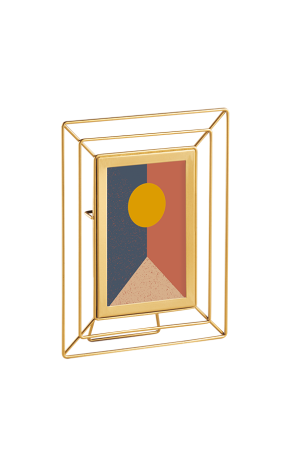 Porta Retrato Dourado em Metal 10X15cm