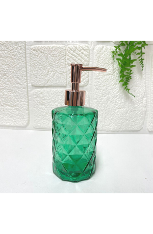 Porta Sabonete Liquido Verde de Vidro