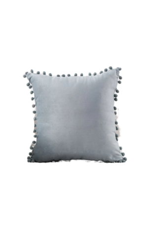 Capa de Almofada Cinza Pompom