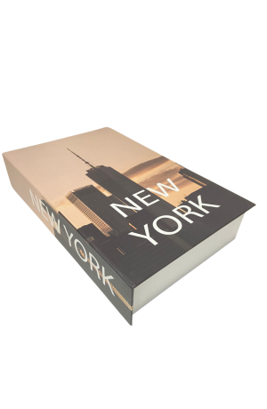 Caixa Livro Decorativa com 3 Peças New York Entardecer