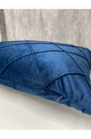 Capa de Almofada Azul Marinho Em Chenille 42cm X 42cm