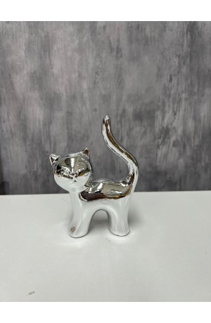 Enfeite Gato - Prata