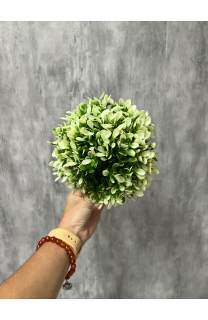 Haste Artificial de Buchinho Topiara Verde e branco