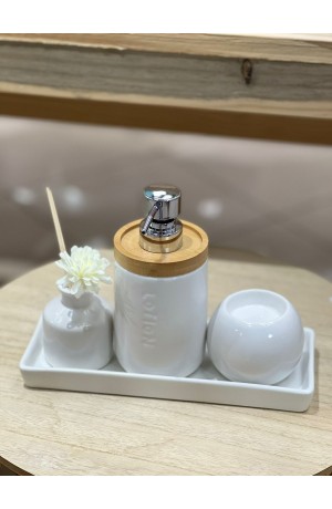 Jogo de Banheiro Porcelana Branco