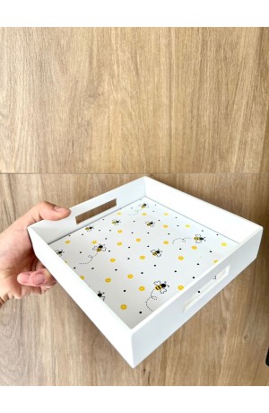 Bandeja em MDF com Azulejo Abelha