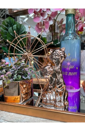 Enfeite Gatinho Rose Casal